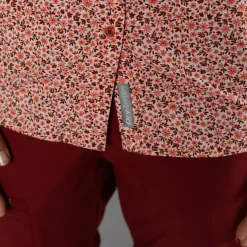 Camicia fantasia geometrica maniche lunghe da donna
