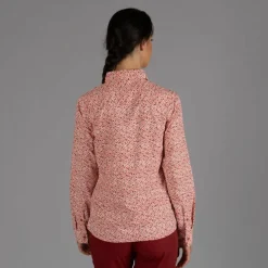 Camicia fantasia geometrica maniche lunghe da donna