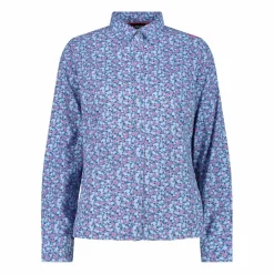 Camicia fantasia geometrica maniche lunghe da donna