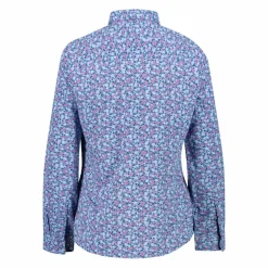 Camicia fantasia geometrica maniche lunghe da donna