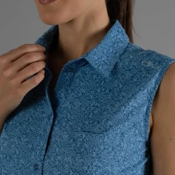 Camicia fantasia geometrica maniche lunghe da donna