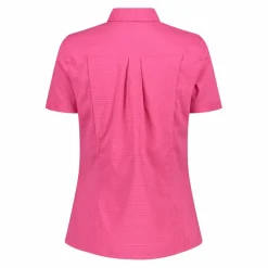 Camicia stretch a maniche corte da donna