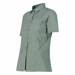 Camicia stretch a maniche corte da donna