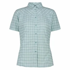 Camicia stretch a maniche corte da donna