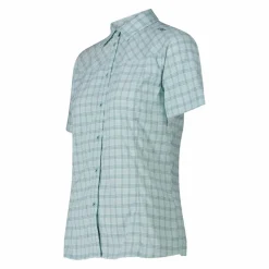 Camicia stretch a maniche corte da donna