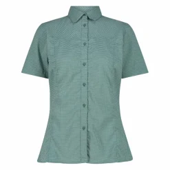 Camicia stretch a maniche corte da donna