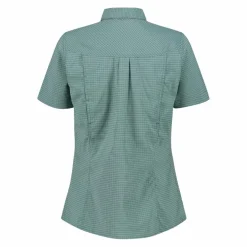 Camicia stretch a maniche corte da donna