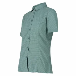 Camicia stretch a maniche corte da donna