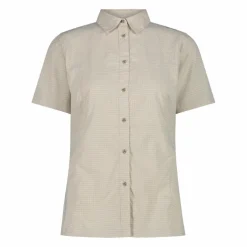 Camicia stretch a maniche corte da donna