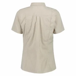 Camicia stretch a maniche corte da donna