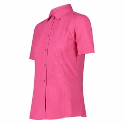 Camicia stretch a maniche corte da donna