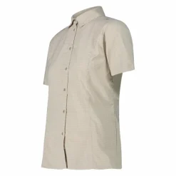 Camicia stretch a maniche corte da donna