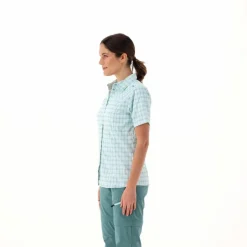 Camicia stretch a maniche corte da donna