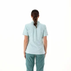 Camicia stretch a maniche corte da donna