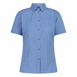 Camicia stretch a maniche corte da donna