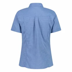 Camicia stretch a maniche corte da donna