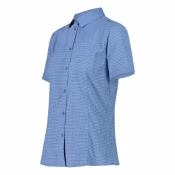 Camicia stretch a maniche corte da donna