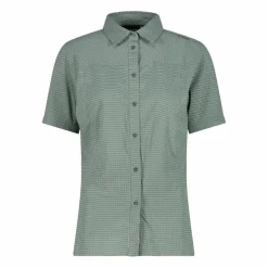 Camicia stretch a maniche corte da donna