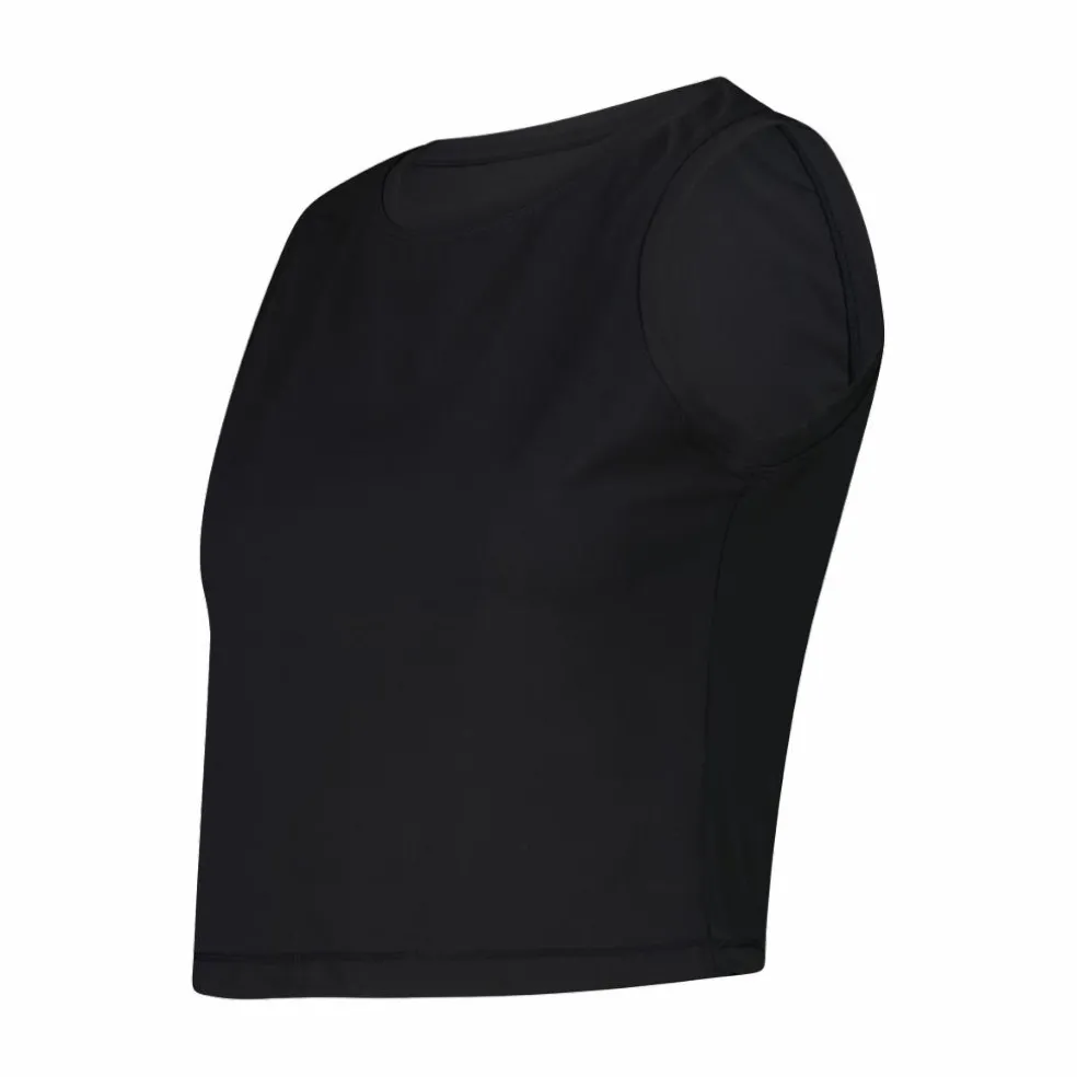 Canotta corta da donna in stretch polyamide