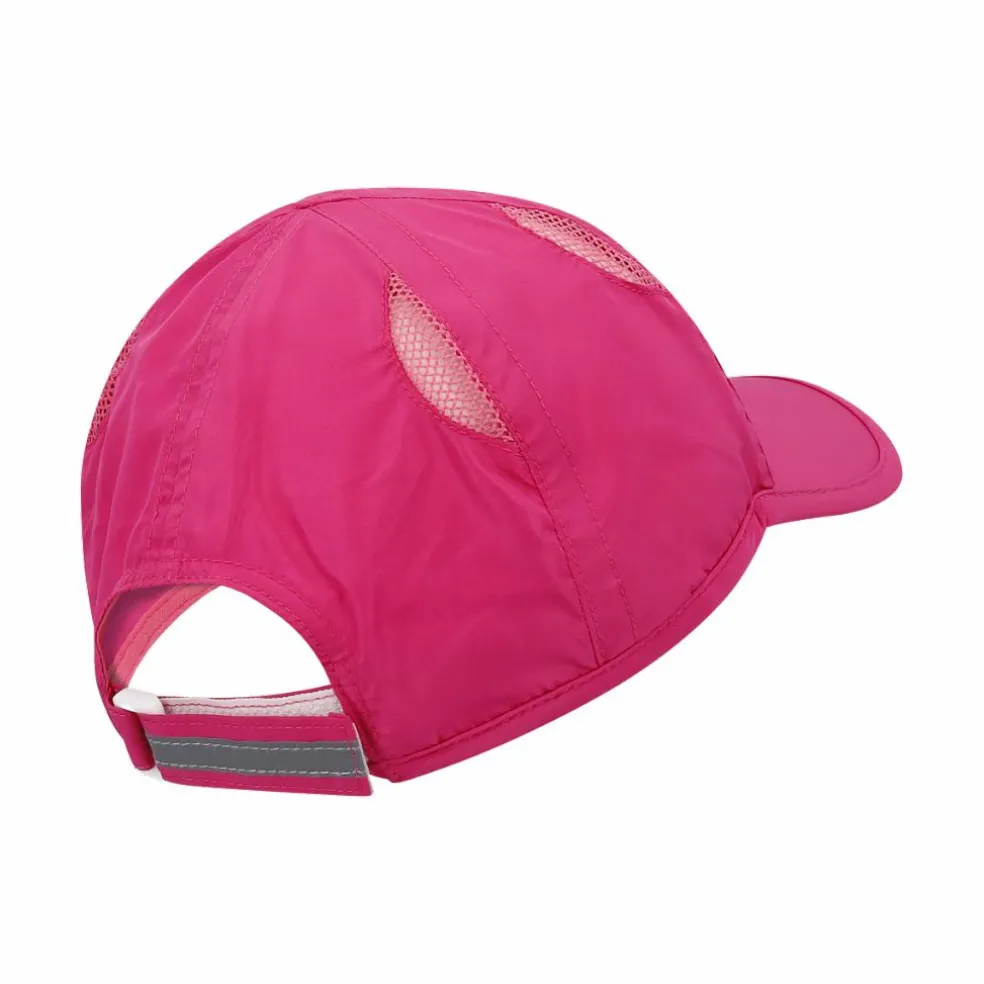 Cappellino da running con frontino e inserti in mesh da donna