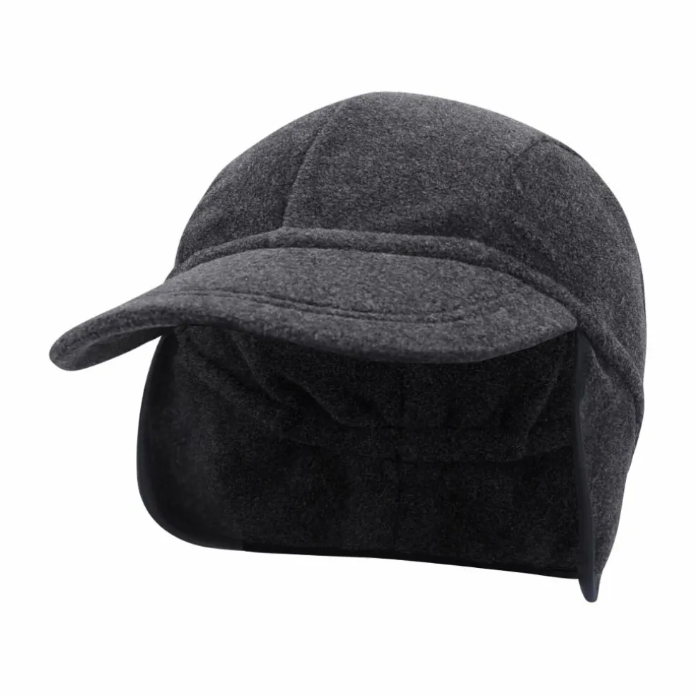 Cappellino in pile con paraorecchie da uomo
