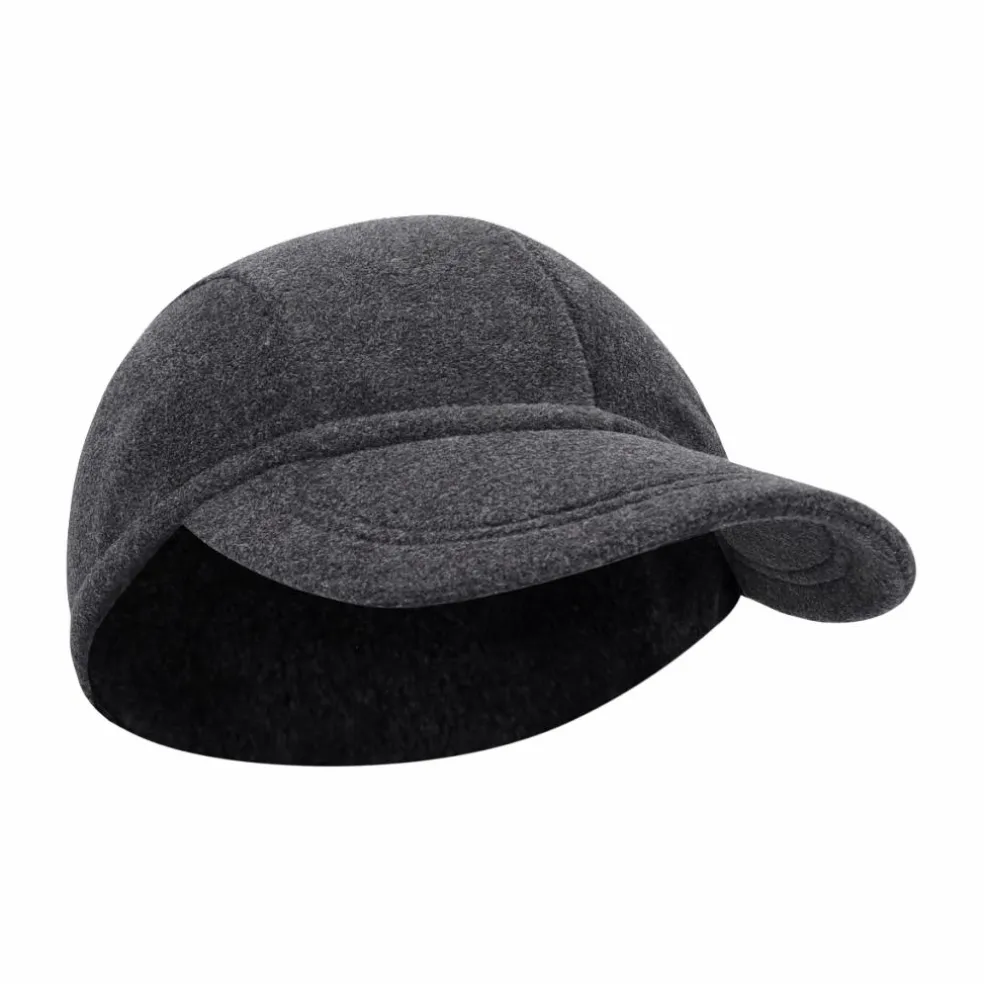 Cappellino in pile con paraorecchie da uomo
