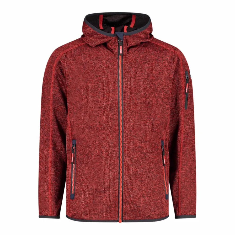 Felpa con cappuccio bambino in pile knit tech