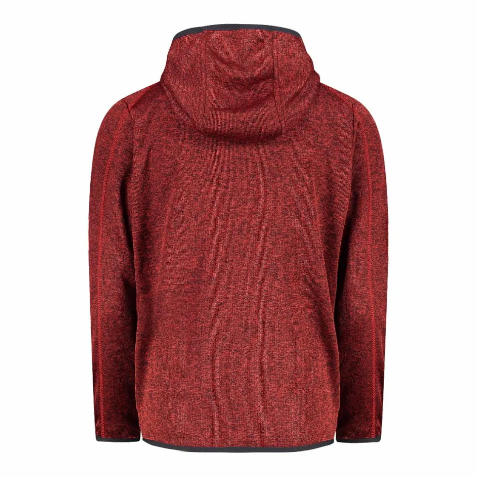 Felpa con cappuccio bambino in pile knit tech