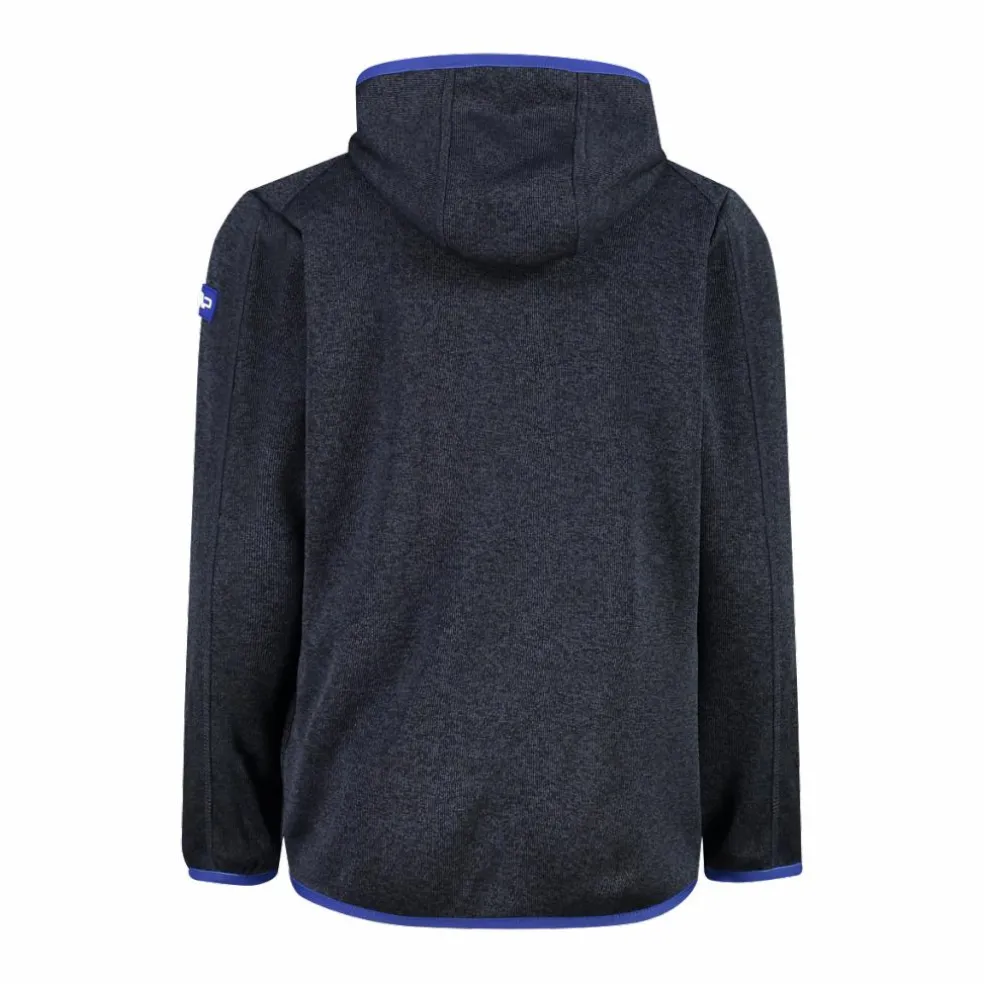 Felpa con cappuccio bambino in pile knit tech