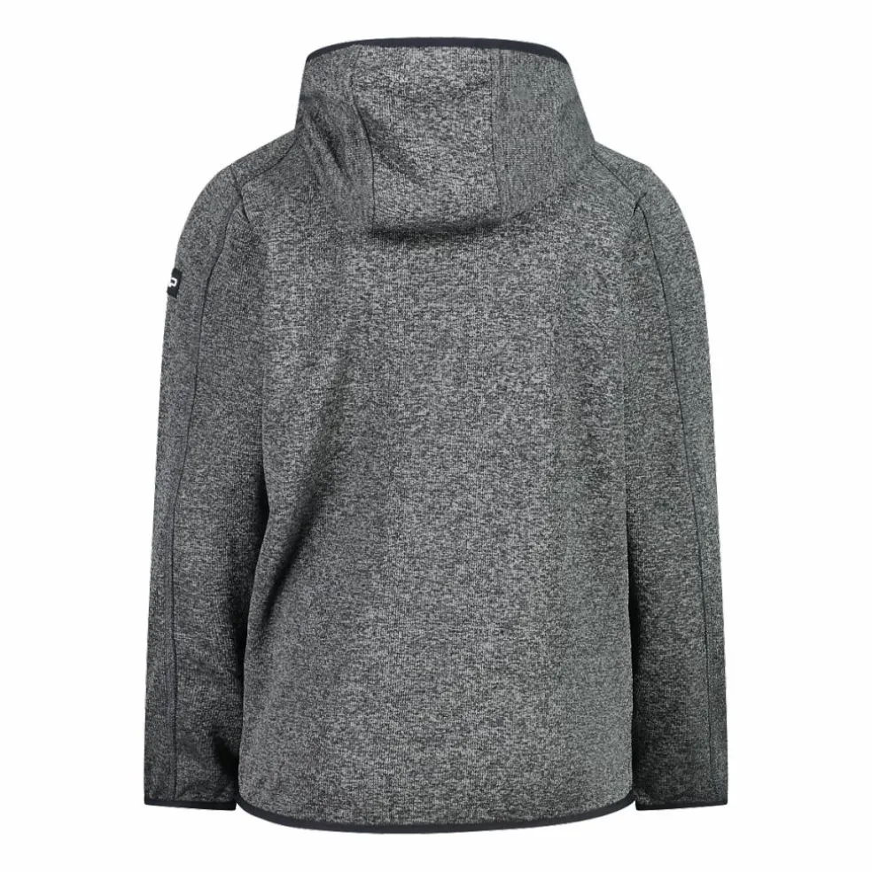 Felpa con cappuccio bambino in pile knit tech