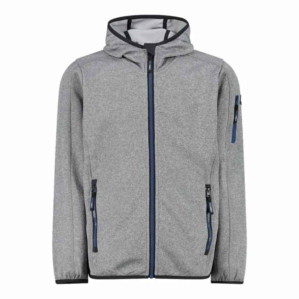 Felpa con cappuccio bambino in pile knit tech