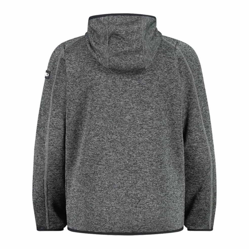 Felpa con cappuccio bambino in pile knit tech