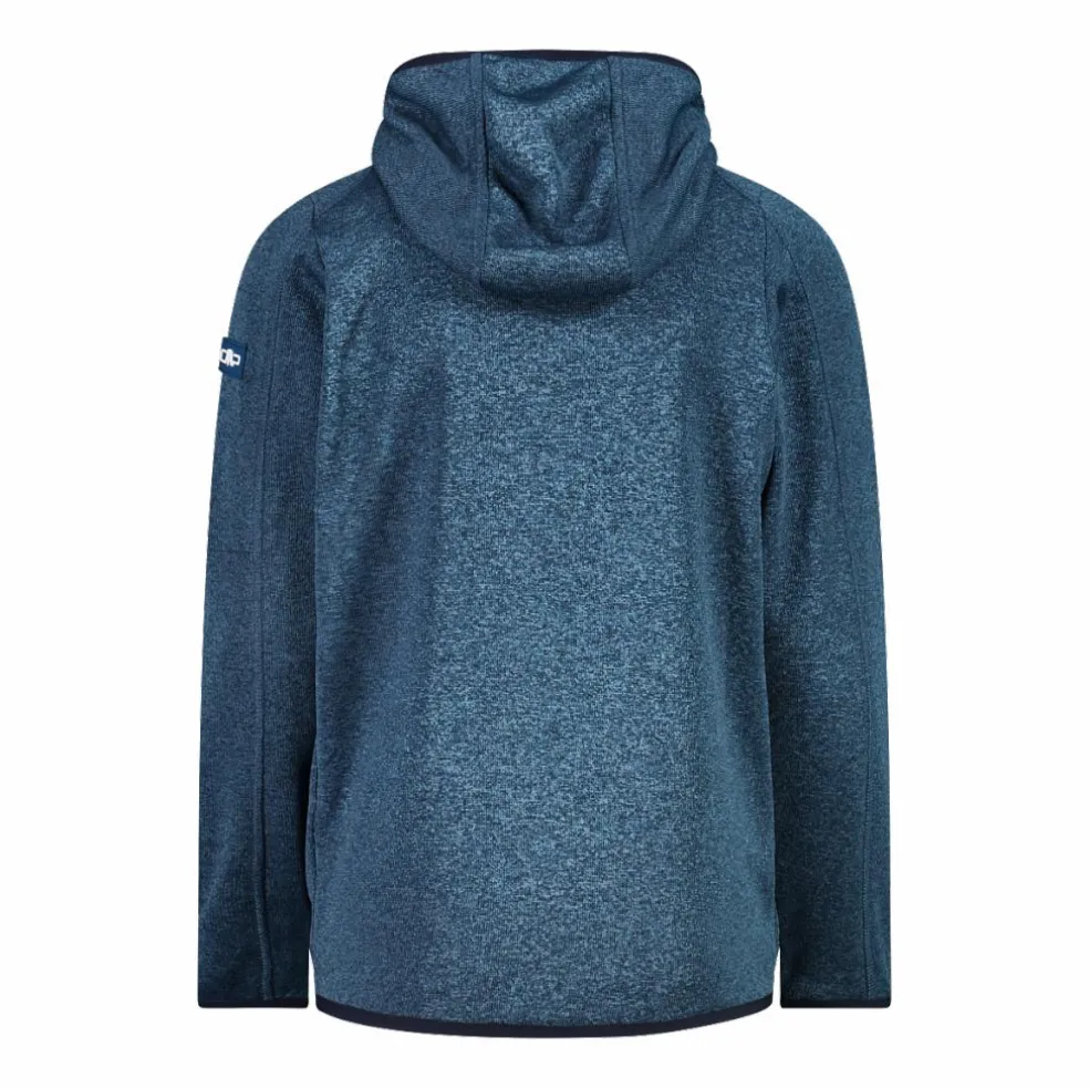 Felpa con cappuccio bambino in pile knit tech