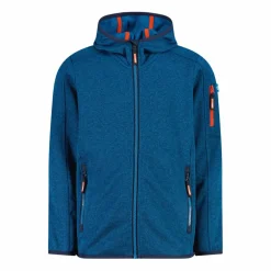 Felpa con cappuccio bambino in pile knit tech