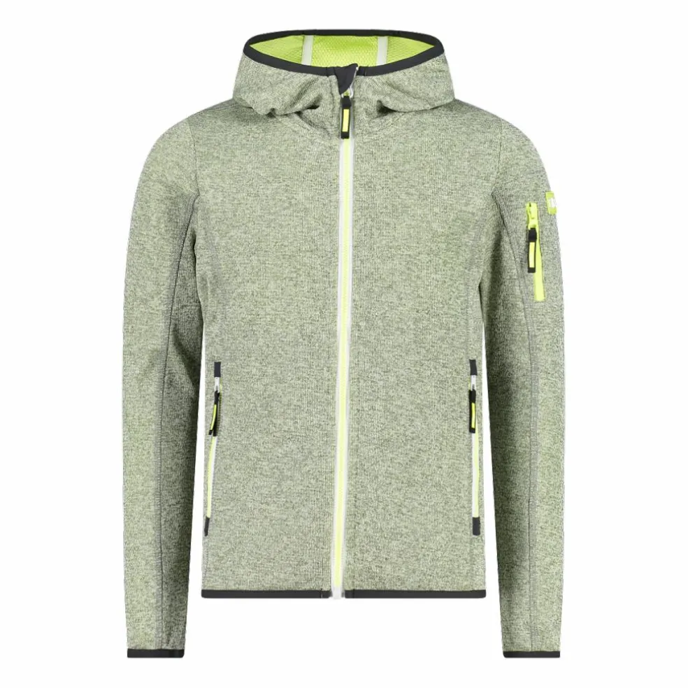 Felpa con cappuccio bambina in pile knit tech