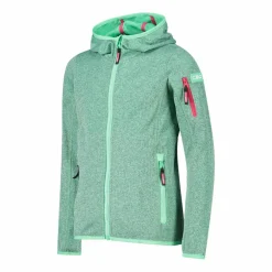Felpa con cappuccio bambina in pile knit tech