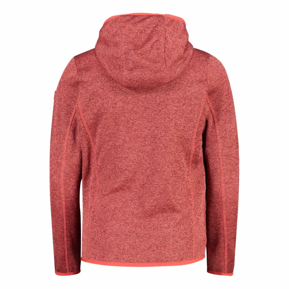 Felpa con cappuccio bambina in pile knit tech