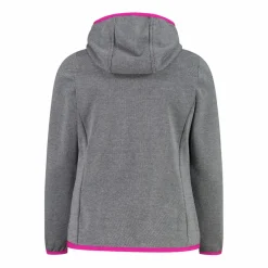 Felpa con cappuccio bambina in pile knit tech