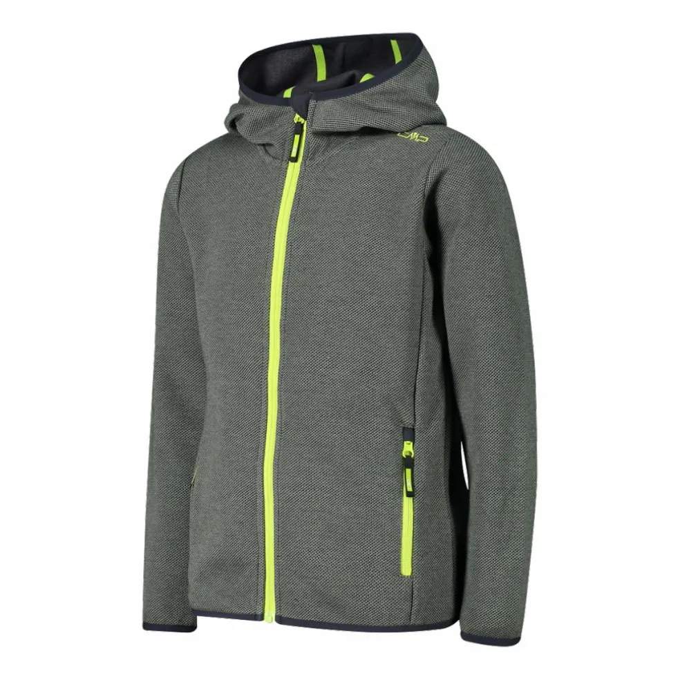 Felpa con cappuccio bambino in pile knit tech