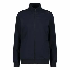 Felpa con zip da donna in cotone elasticizzato