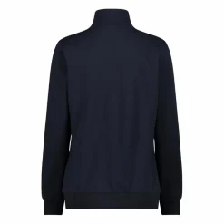 Felpa con zip da donna in cotone elasticizzato