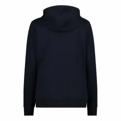 Felpa con zip da donna in cotone elasticizzato con cappuccio