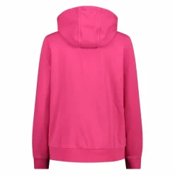 Felpa con zip da donna in cotone elasticizzato con cappuccio