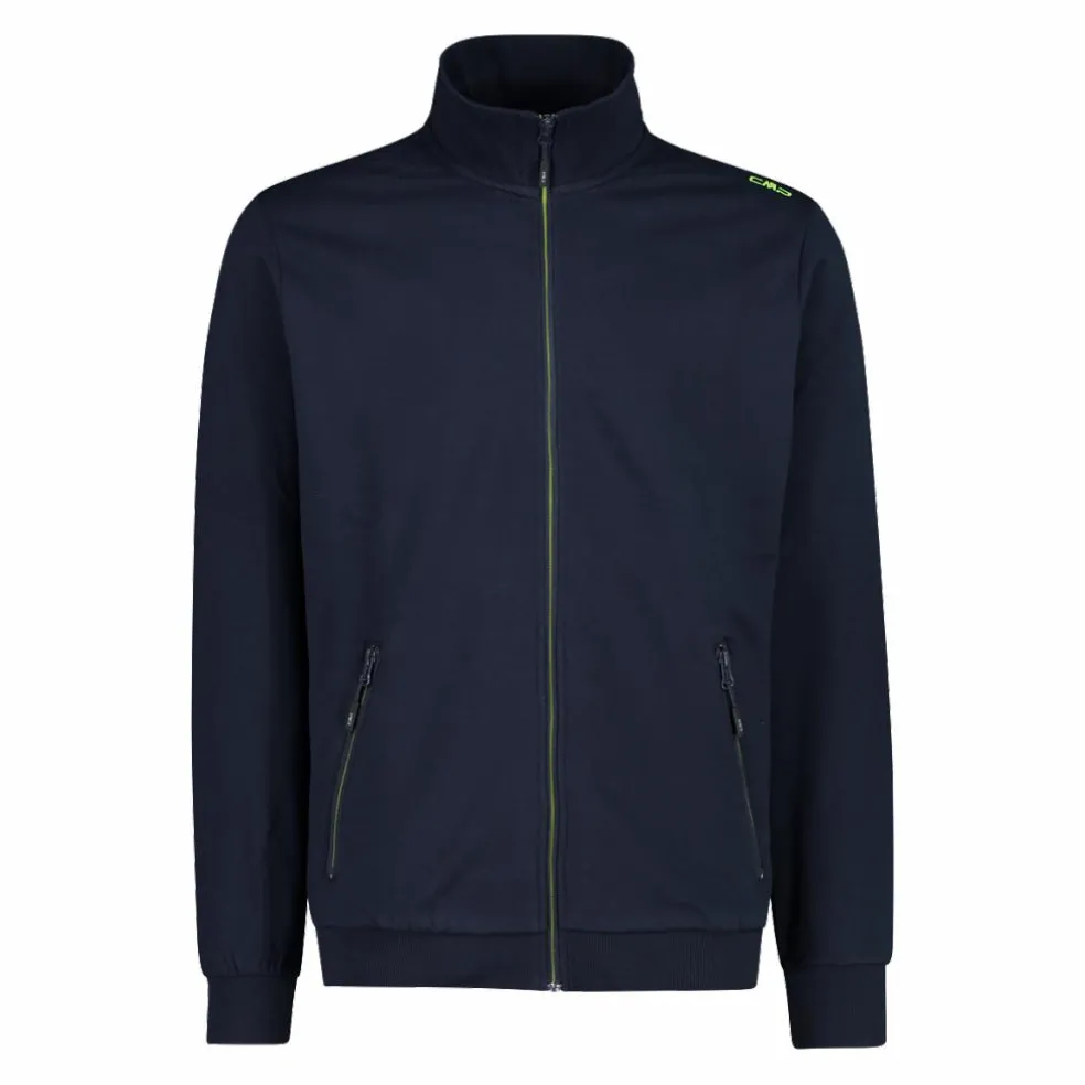 Felpa con zip da uomo elasticizzata