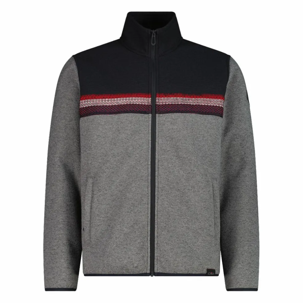 Felpa con zip da uomo in pile Knit Tech