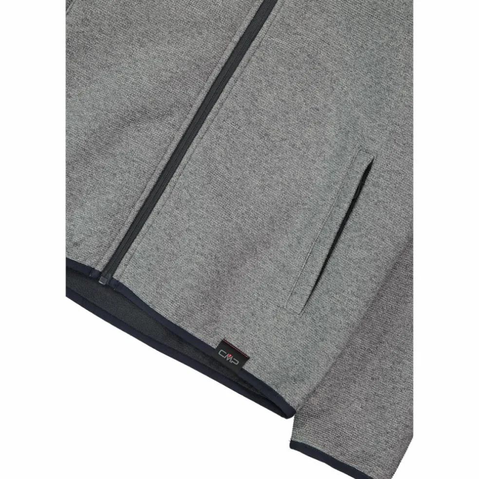 Felpa con zip da uomo in pile Knit Tech