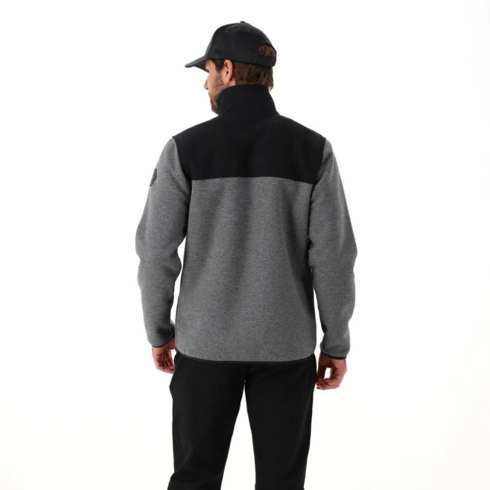 Felpa con zip da uomo in pile Knit Tech
