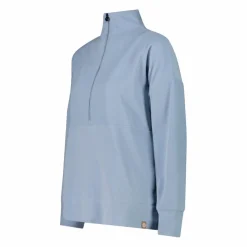 Felpa da donna a mezza zip con collo alto