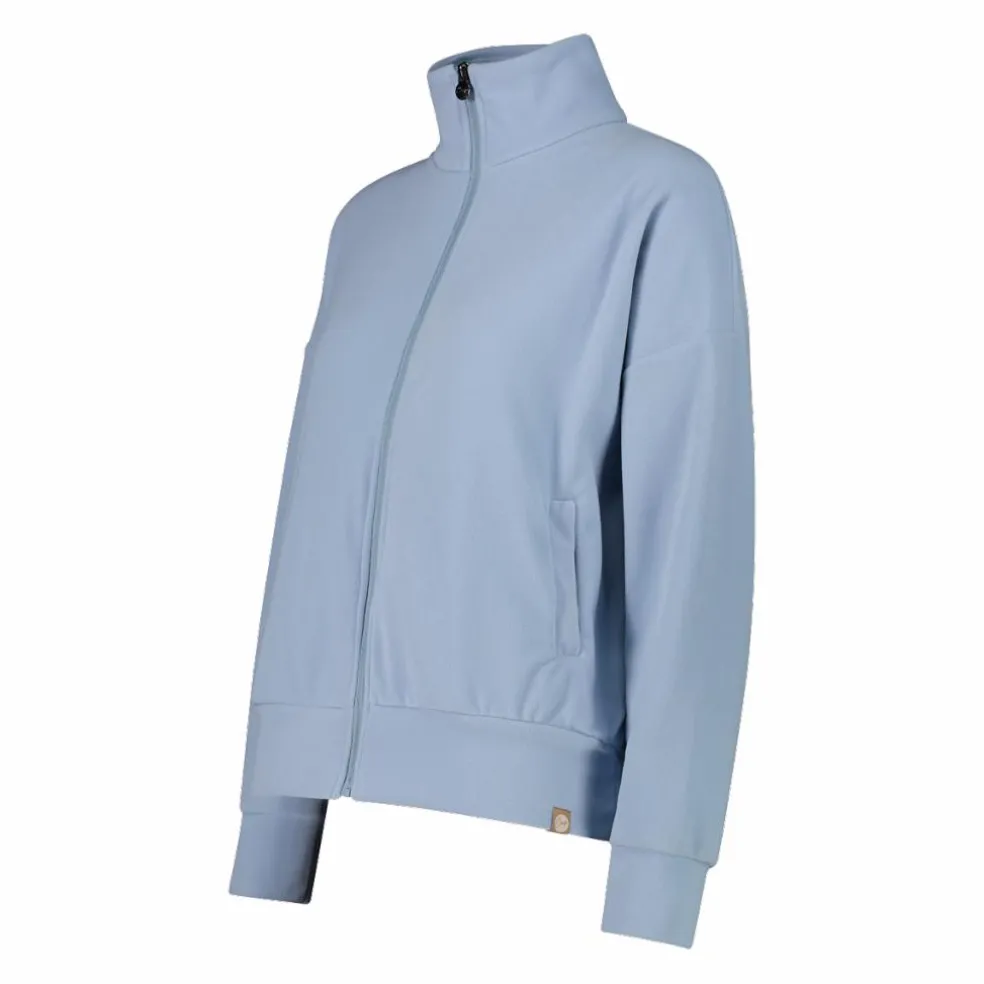 Felpa da donna con zip a collo alto