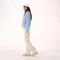Felpa da donna con zip a collo alto